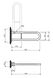 Поручень для туалета настенный,дугообразный,откидной 60см гладкая поверхность (пол.) Kolo LEHNEN FUNKTION - 2