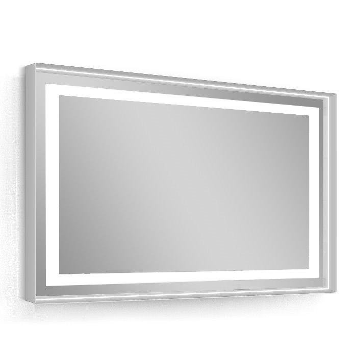 Зеркало Villeroy & Boch 80*60см, в алюминиевой раме, с подсветкой, с подогревом, цвет серый (мебель под умывальник VERITY