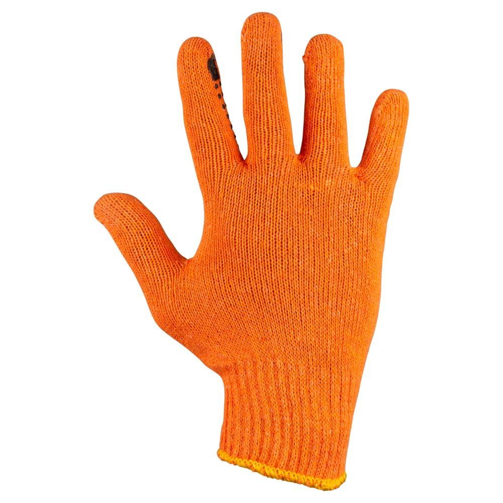 Перчатки Трикотажные Grad, С Точечным Пвх Покрытием Р10 Лайт (Оранжевые), Кратно 12 Парам