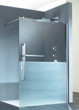 Стенка 140*200см (проф хром, стекло прозр Anti plaque ) DUPLO PURE WALK IN