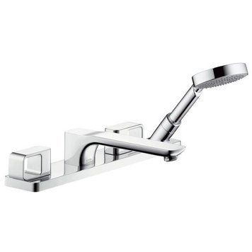 Змішувач на край ванни, Hansgrohe Axor Urquiola двоклапанний, на 4 отвори
