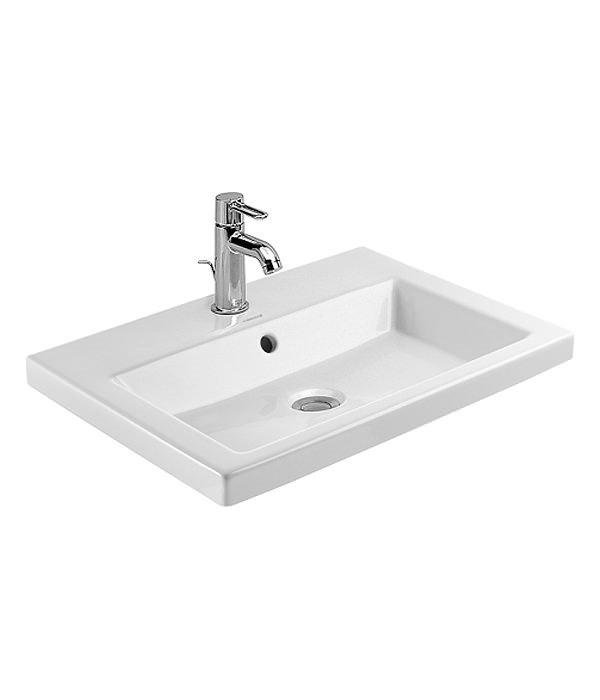 Умывальник Duravit Cersanit 2ND FLOOR встраиваемый (600*430мм) для встраив сверху,с переливом,с плоск.под смеситель