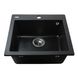 Гранітна мийка Globus Lux AOSTA чорний 490x455мм-А0002 - 2