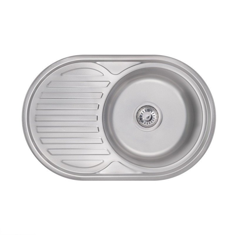 Кухонна мийка Lidz 7750 Сатин 0,8 мм (LIDZ7750SAT)