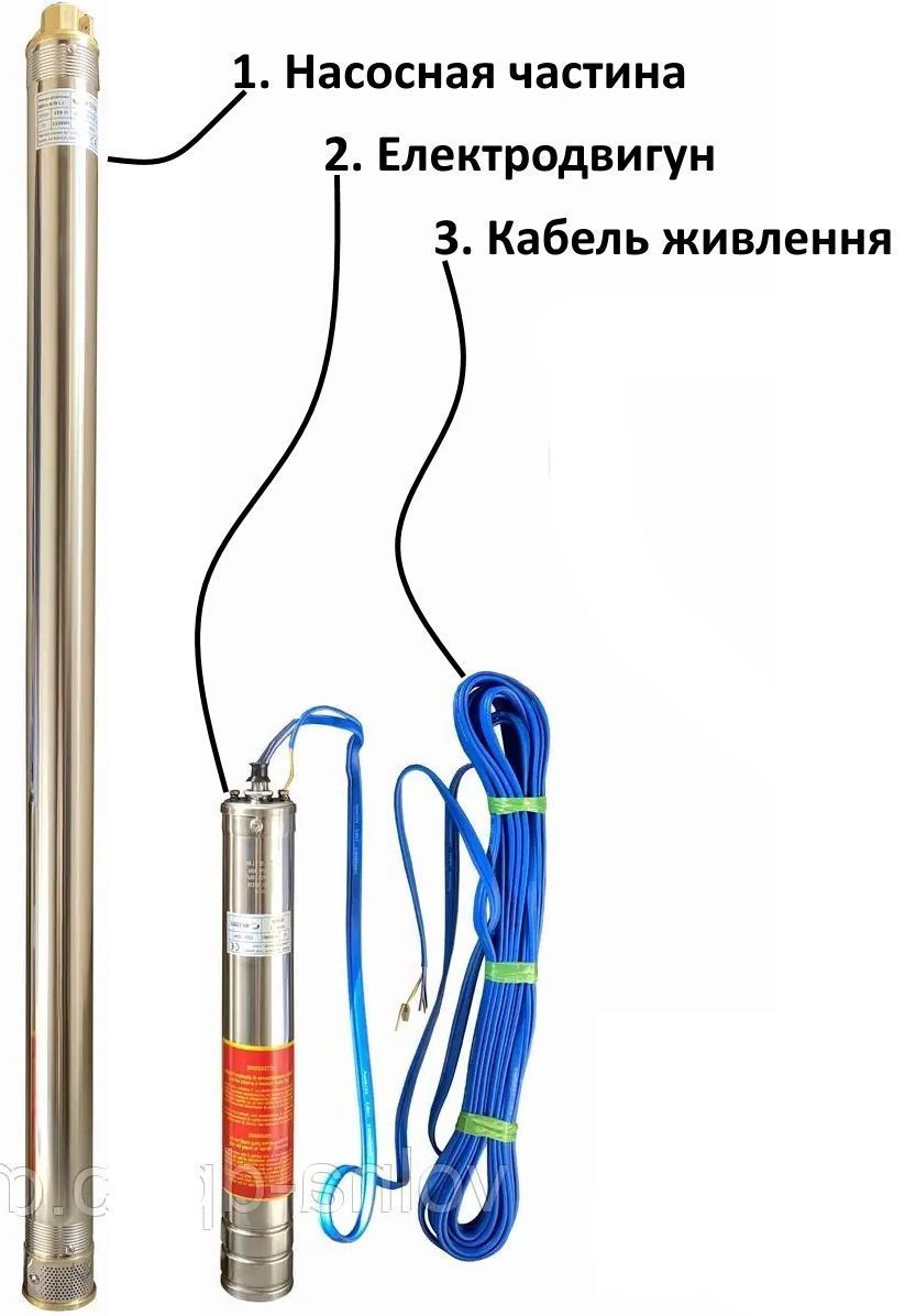 Насос скважинный с повышенной устойчивостью к песку OPTIMA PM 3SDm2,5/15 0,55 кВт 65м + 40 м кабель
