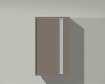 Шафа 50*88см, Duravit KETHO (колір базальт матовий) ліва