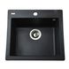 Гранітна мийка Globus Lux AOSTA чорний металік 490x455мм-А0001 - 1