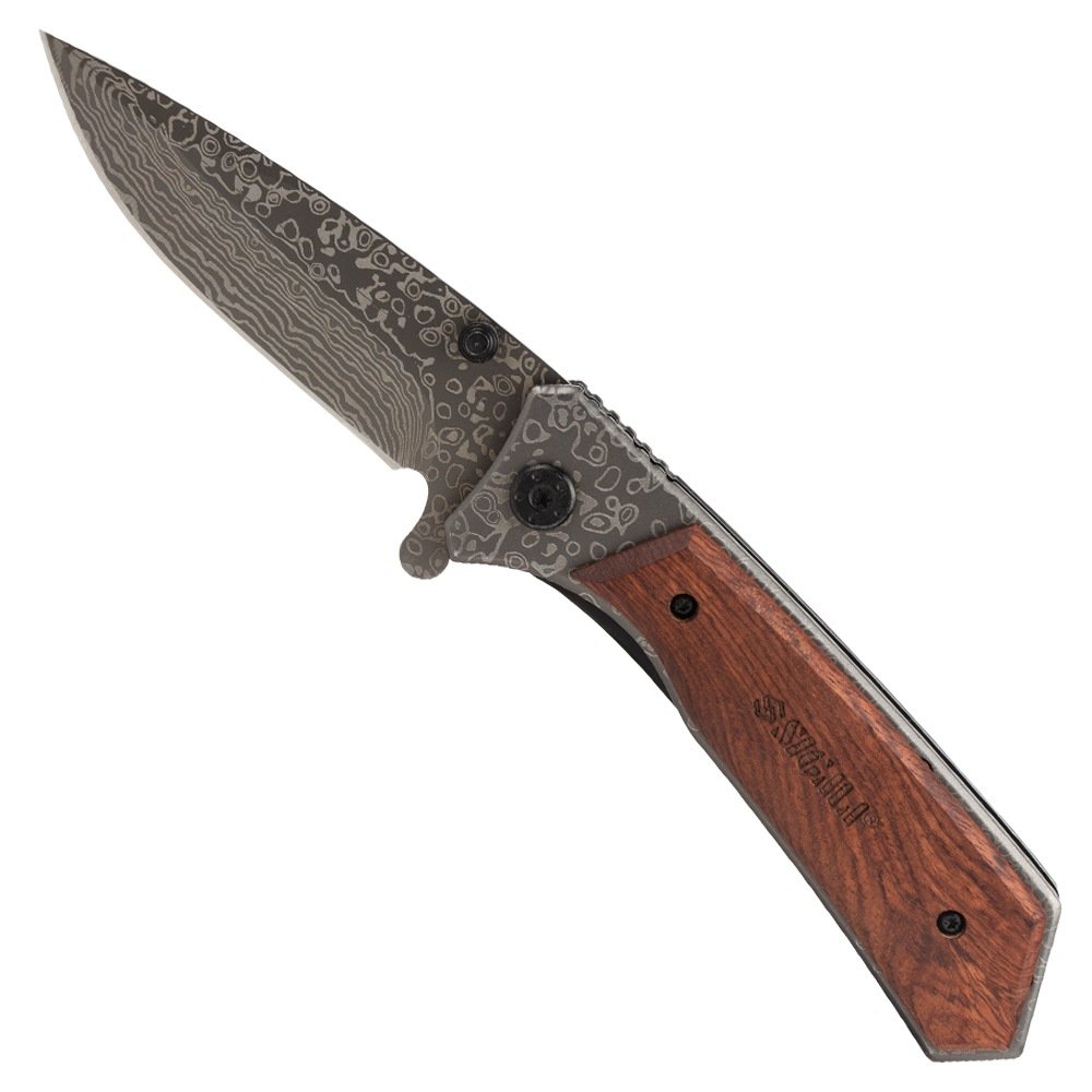 Нож Раскладной 122Мм (Рукоятка Дерево)