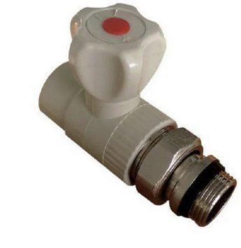 Кран радіаторний Hi-Therm прямий антипроточний 20*1/2і поліпропілен