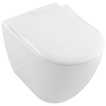 Унитаз Villeroy&Boch SUBWAY 2.0 Rimless 37*56см, напольный, под инсталляцию, цвет белый альпин