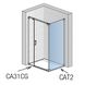 Боковая стенка San Swiss, CADURA CAT20905007, ширина 800 мм, стекло прозрачное, проф.алюм.хром - 2