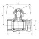 Кран шаровый KOER WING 20x3/4M (KR.351) (LL1659) - 2