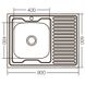 Кухонна мийка накладна ZERIXZ8060L-06-160E (сатин) (ZX1616) - 3