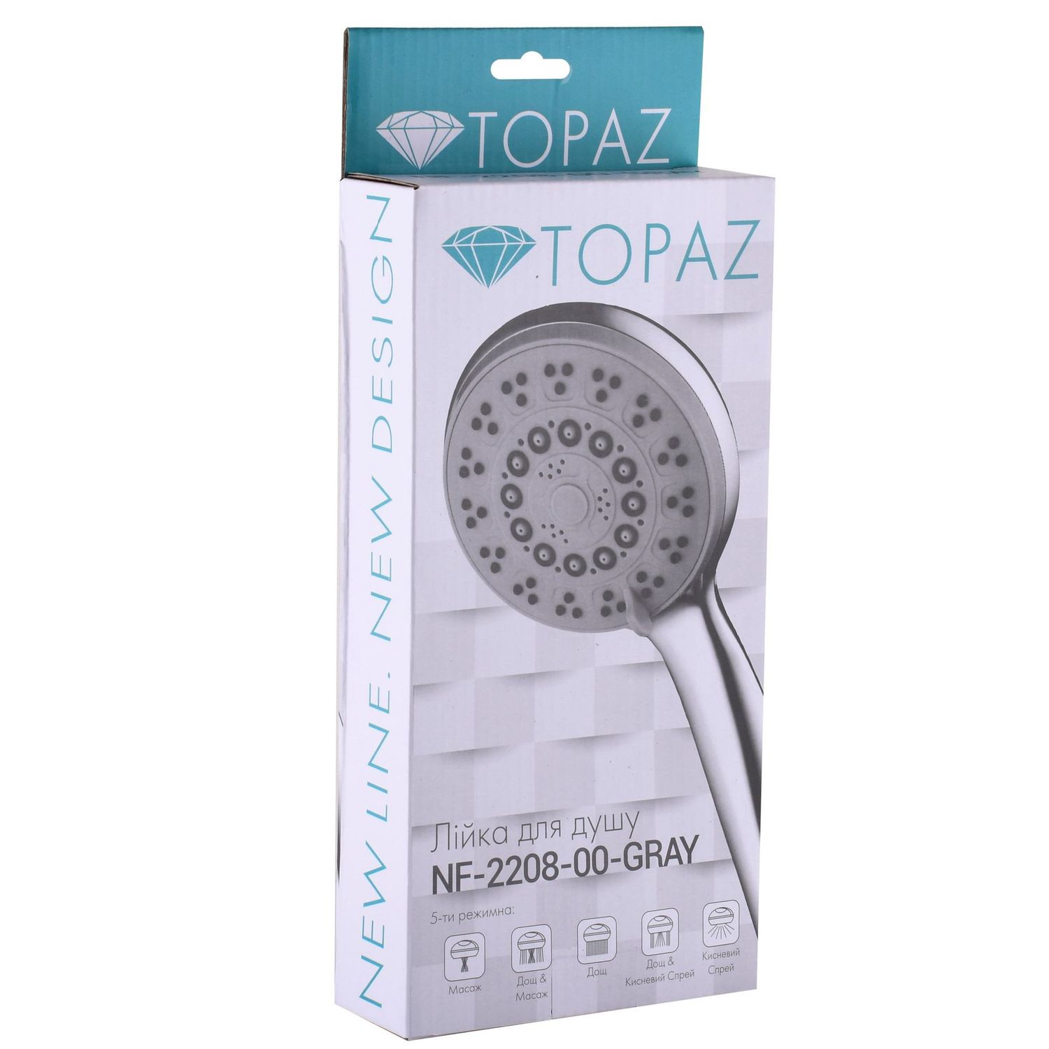 Душова лійка Topaz NF-2208-00-СІРА