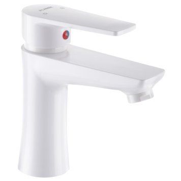 Смеситель для умывальника PLAMIX Oscar-001(W) Белый (без подводки) (PM0601)