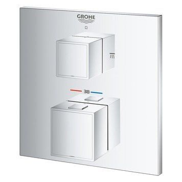 Термостат Grohe для душу з перемикачем GROHTHERM Cube