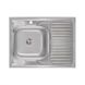 Кухонна мийка Lidz 6080-L Satin 0,6 мм (LIDZ6080L06SAT) - 1