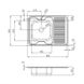 Кухонна мийка Lidz 6080-L Satin 0,6 мм (LIDZ6080L06SAT) - 2