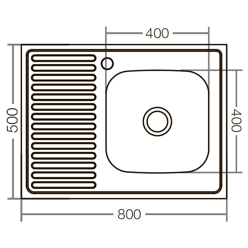 Кухонна мийка накладна ZERIX Z8050R-06-160E (сатин) (ZX1613)