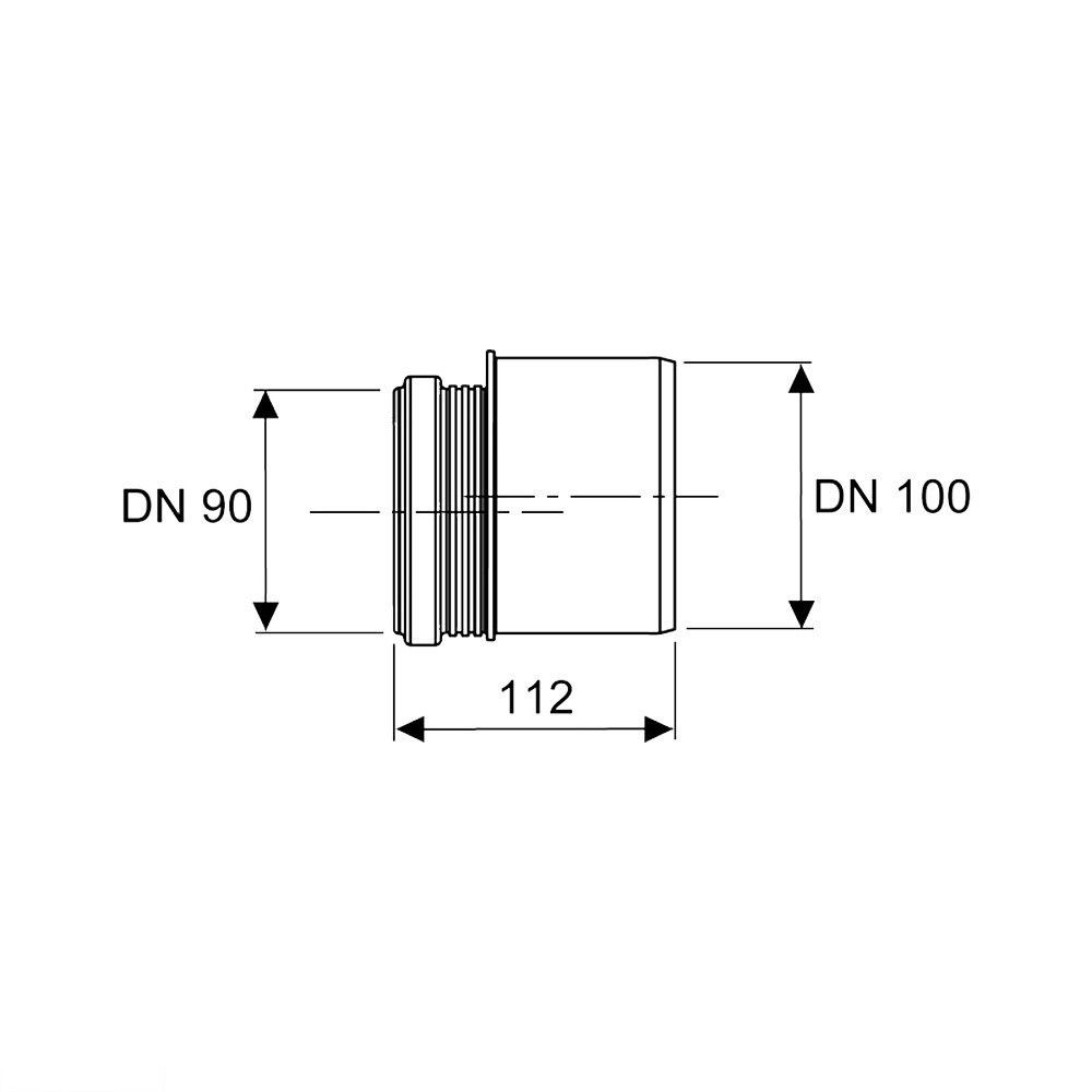 Адаптер вентиляційного відводу Tece DN90/DN110 9.820.136