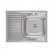 Кухонна мийка Lidz 6080-R Satin 0,6 мм (LIDZ6080R06SAT) - 1