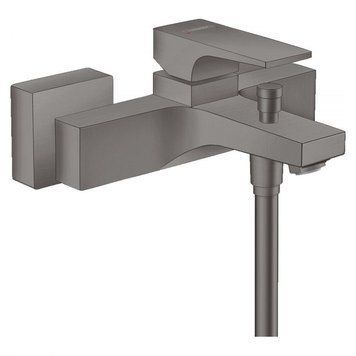 Смеситель для ванны, HANSGROHE METROPOL однорычажный, с рычаговой рукояткой, ВМ, шлифованный черный хром