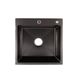 Кухонна мийка Lidz H5050B 3.0/0.8 мм Brush Black (LDH5050BPVD3008) - 1