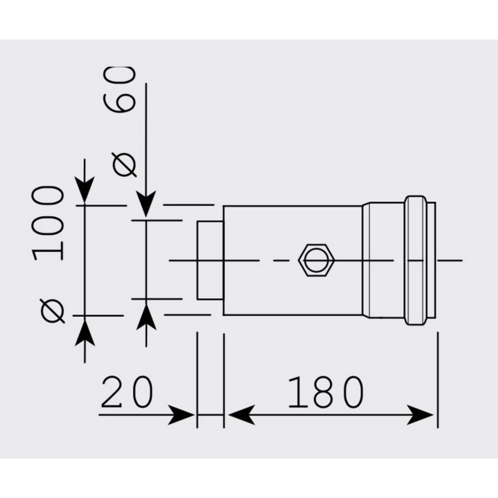 Коаксіальний конденсатозбірник Sime для традиційних котлів 60/100 180 мм