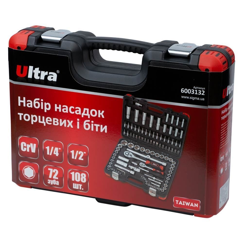 Набір Насадок Торцевих І Біти &frac14; &frac12; 108Шт Crv Taiwan Ultra
