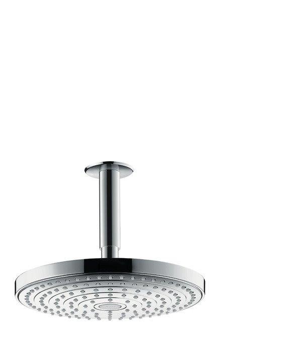 Верхній душ 2jet EcoSmart, з підключенням до стелі, хромований Hansgrohe Raindance Select S 240