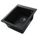 Гранітна мийка Globus Lux LAMA чорний металік 410х500мм-А0001 - 6