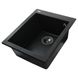 Гранітна мийка Globus Lux LAMA чорний металік 410х500мм-А0001 - 2