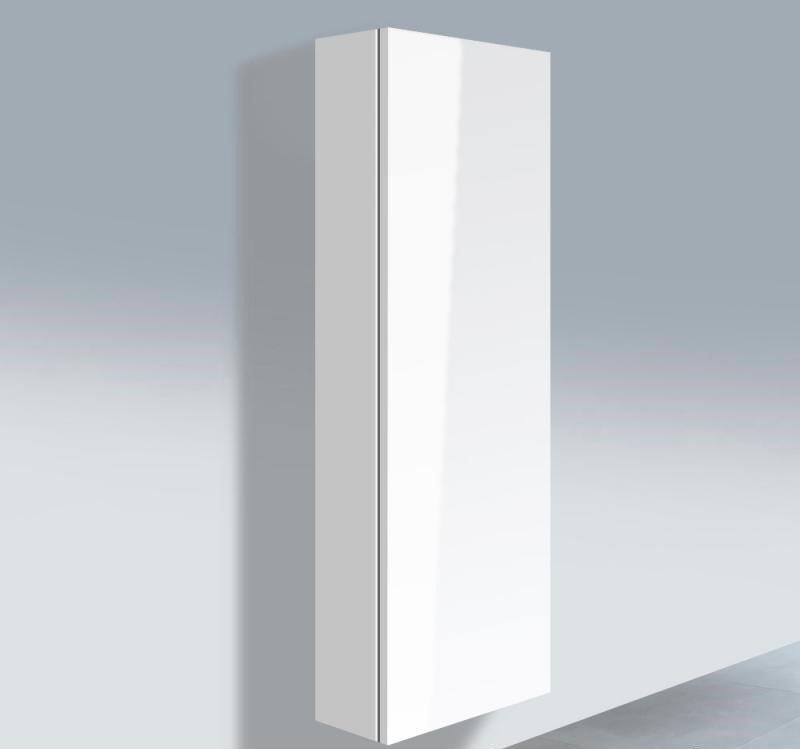 Шафа Duravit L-CUBE 2000*400*363мм, 1 дверця, 1 дерев'яна полиця, 3 скляні полиці, колір білий глянець