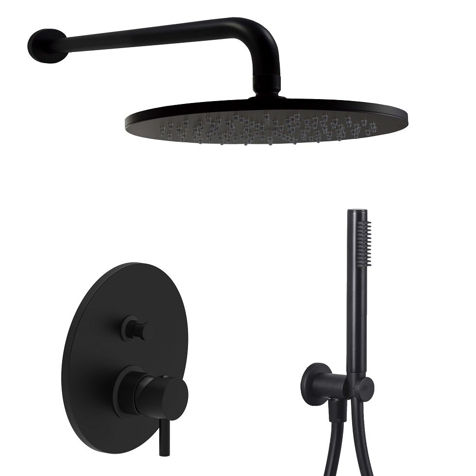 Комплект душової системи LIGHT KITLIG015NO, внутрішній монтаж, чорний