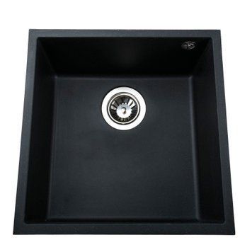 Гранитная мойка Globus Lux AMMER чорный 440х440мм-А0002