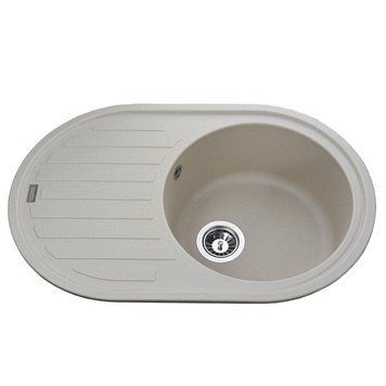 Гранитная мойка Globus Lux OHARA слоновая кость 770х500