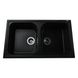 Гранітна мийка Globus Lux MALAREN чорний металік 860х500мм-А0001 - 1