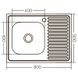 Кухонна мийка накладна ZERIXZ8050L-06-160E (сатинова) (ZX1612) - 3