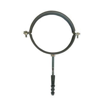 Хомут Cristal в зборі CR 3' (85-94мм) з гвинтом-шурупом 8*100 і дюбелем в уп., сірий