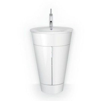 Тумбочка підлогова Duravit STARCK 560*600мм, для раковини 040658, колір білий глянець