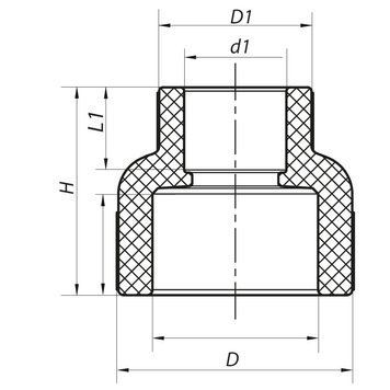 Муфта KOER редукционная ВВ 110x90 PPR KOER K0218.PRO (KP2583)