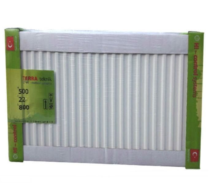 Сталевий радіатор 11 тип 500*500 Terra Teknik нижнє підключення
