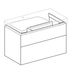 Шкафчик для асимметричной раковины -90см Xeno2 , с двумя ящиками, цвет серовато-бежевый мат (500.515.00.1 ) - 2
