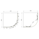 Душевая кабина PRIMERA Frame SHQC51106 1/4 круга 100х100 см, стекло прозрачное - 2