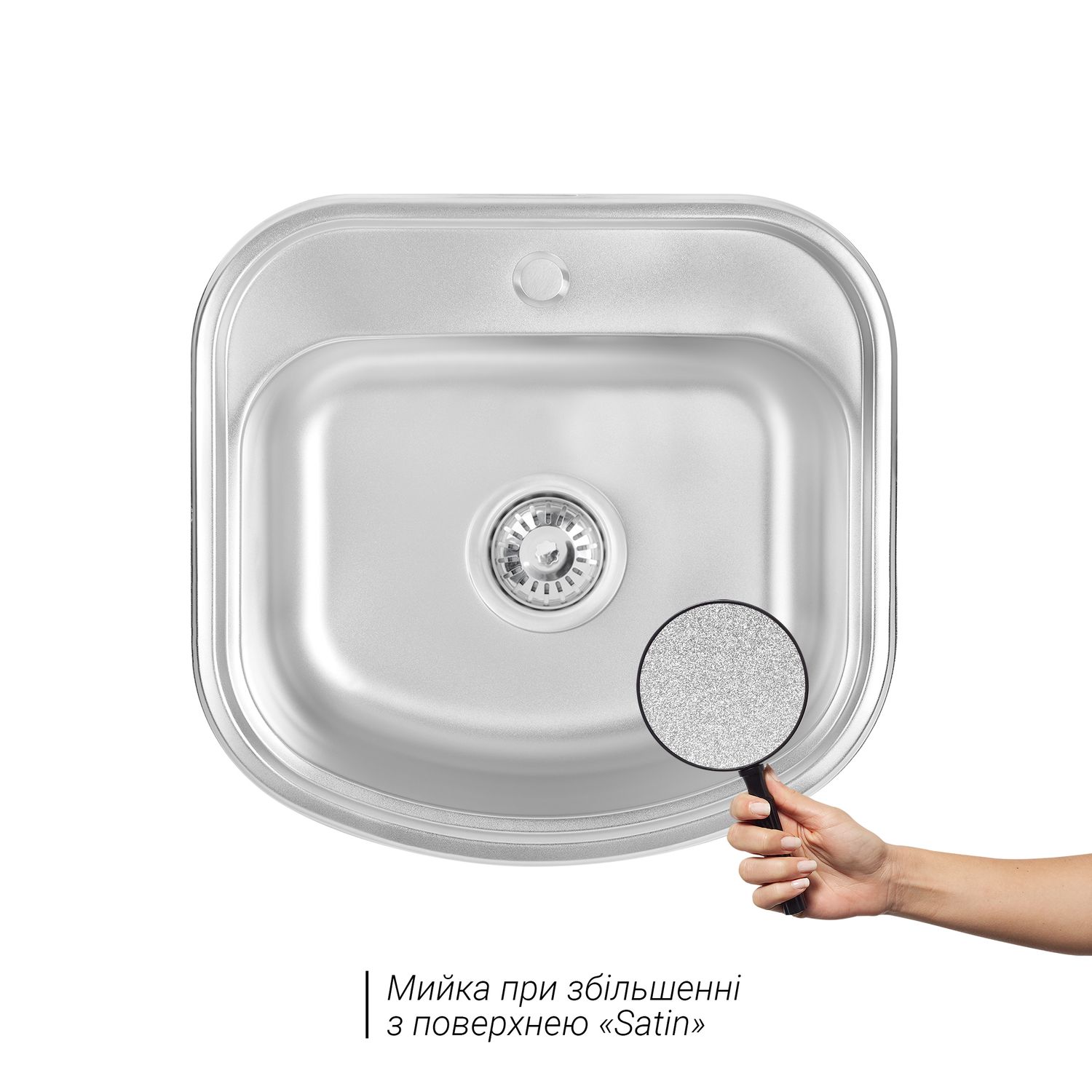 Кухонна мийка Lidz 4749 Сатин 0,8 мм (LIDZ4749SAT)