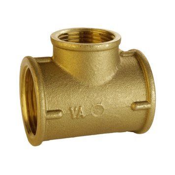Тройник редукционный латунный 1&Prime;ВР х 3/4&Prime;ВРх 1&Prime;ВР VA, штампованный А0220А