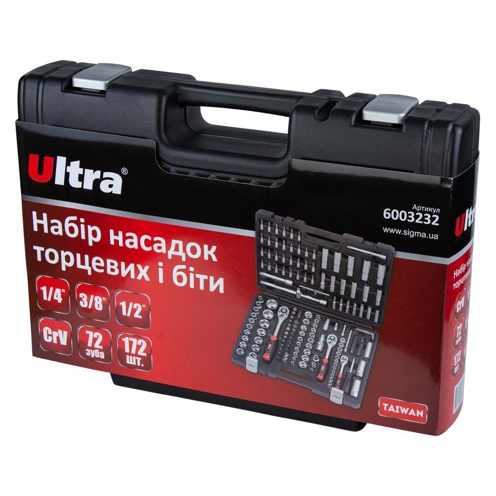 Набір Насадок Торцевих І Біти &frac14; ⅜ &frac12; 172 Шт Crv Taiwan Ultra