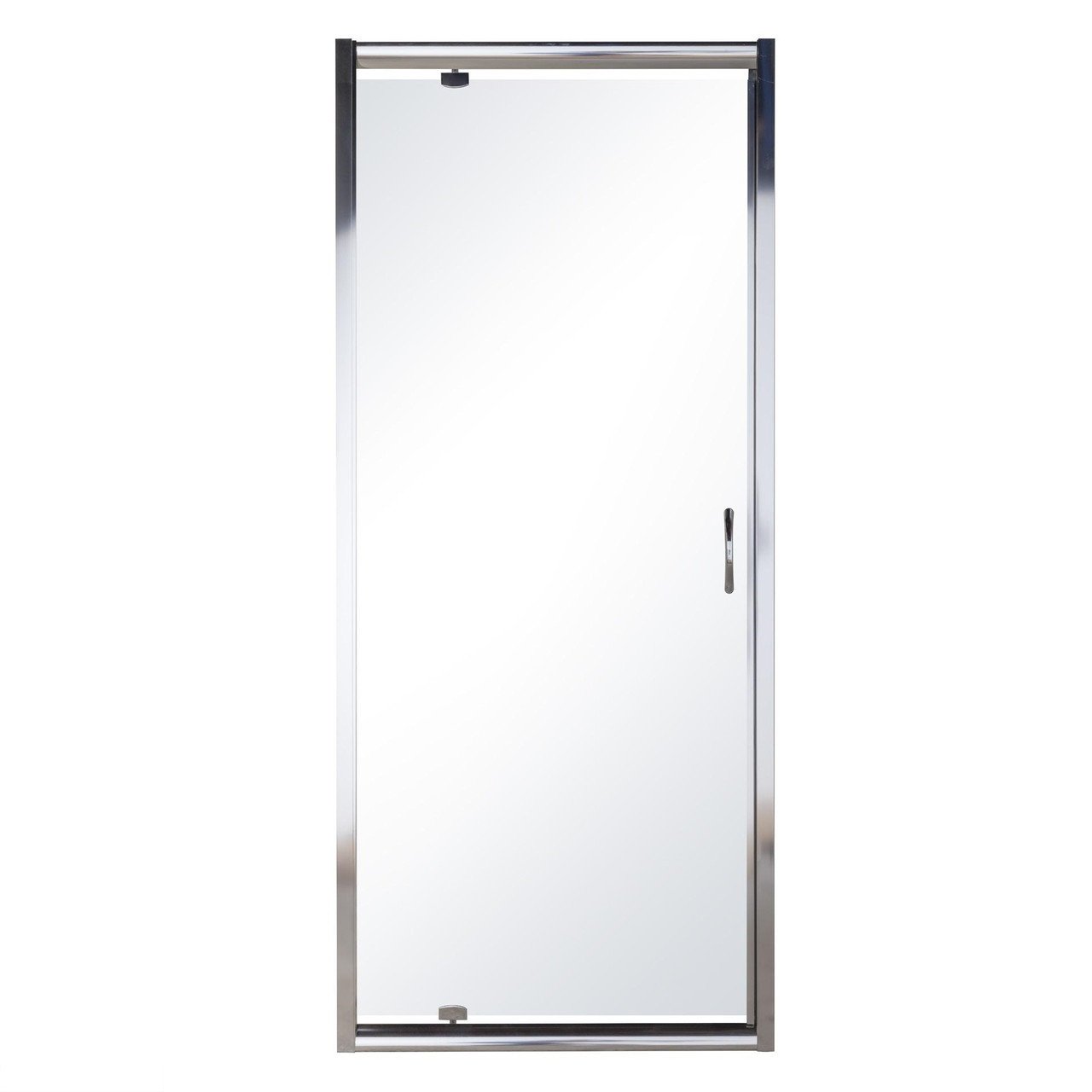 Дверь в нишу распашная 90*195, профиль хром, стекло прозрачное 5 мм