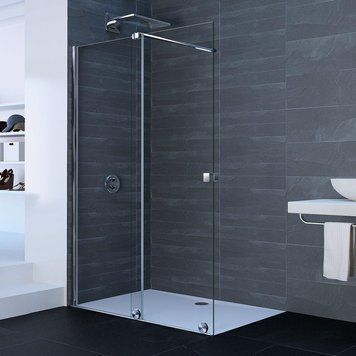 Двері односекційна розсувна Walk-In 120х200см, кріплення зліва (прозоре скло з яскравим блиском) Huppe XTENSA PURE