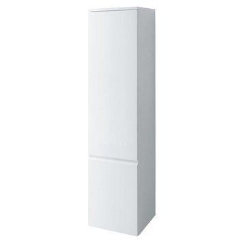 Тумба Laufen PRO S 350*335*1650 висока, підвісна, дверні петлі зліва, 4 скляні полички, колір білий глянець